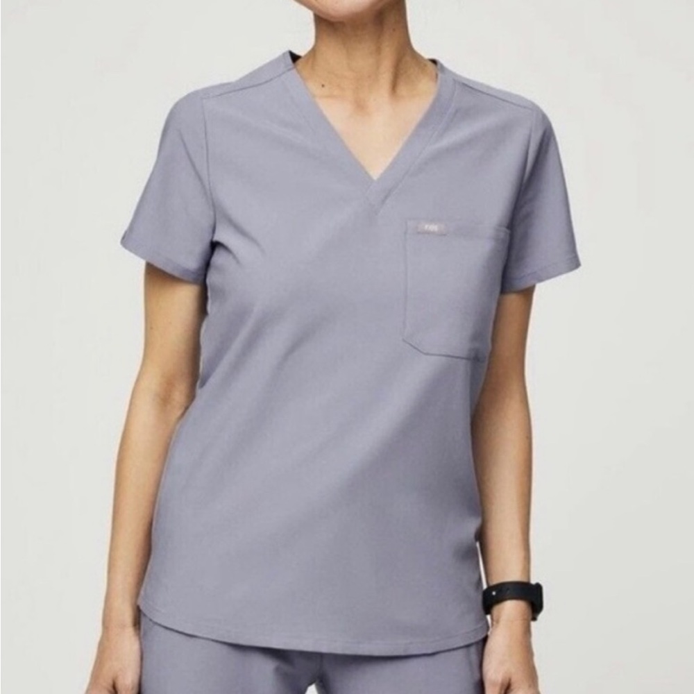 Figs Women’s Catarina One-Pocket Blue PO#2318 Scrub Top XXL